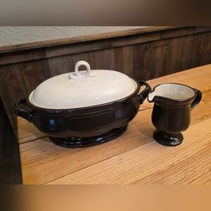 Mikasa Italian Terrace Covered Casserole Dish & Creamer